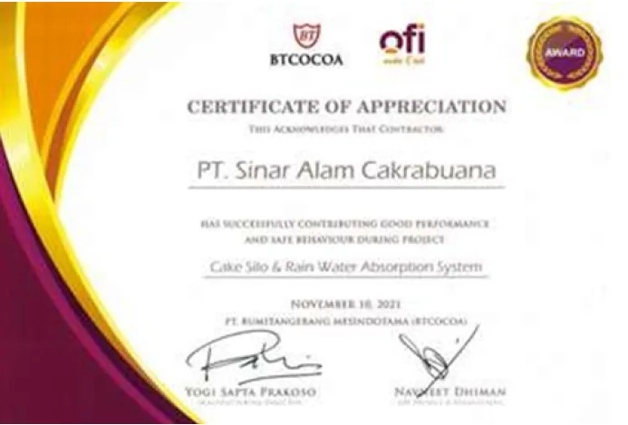 Sertifikat BTCocoa Ofi - Sinar Alam Cakrabuana